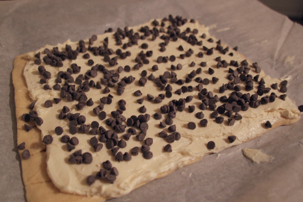 Chocolate Chip Cream Cheese Croissants