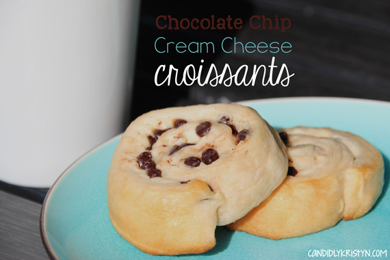 Chocolate Chip Cream Cheese Croissants